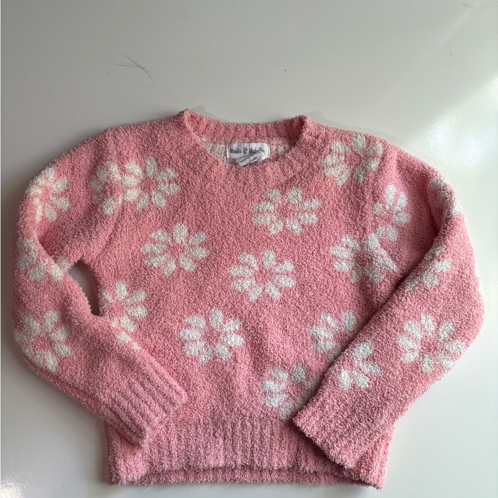 Maddie & Michelle GIRLS SWEATSHIRT 100% Polyester PINK & WHITE SIZE 3T
